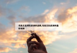 乌克兰足球队欧洲杯战绩,乌克兰队欧洲杯最好成绩