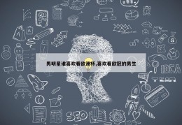 男明星谁喜欢看欧洲杯,喜欢看欧冠的男生