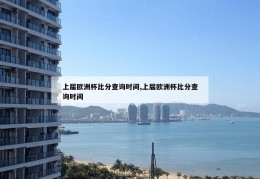 上届欧洲杯比分查询时间,上届欧洲杯比分查询时间