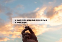 欧洲杯荷兰对捷克赛场回放,欧洲杯荷兰对捷克赛场回放视频