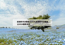 欧洲杯半决赛盘口2024,欧洲杯半决赛盘口2024最新消息